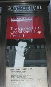 Plakat / poster: Peter Schreier  - Carnegie Hall 01/2003